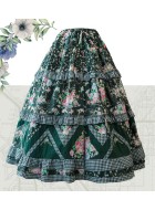 Surface Spell Dreamland Forest Floral Open Front Long Skirt(Leftovers/Full Payment Without Shipping)